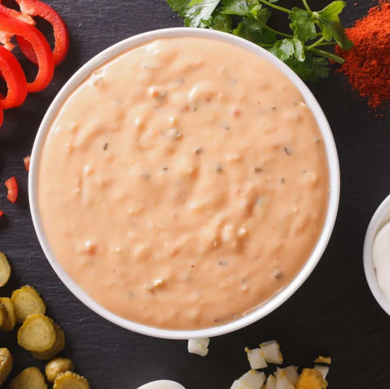 Side of homemade 1000 island dressing