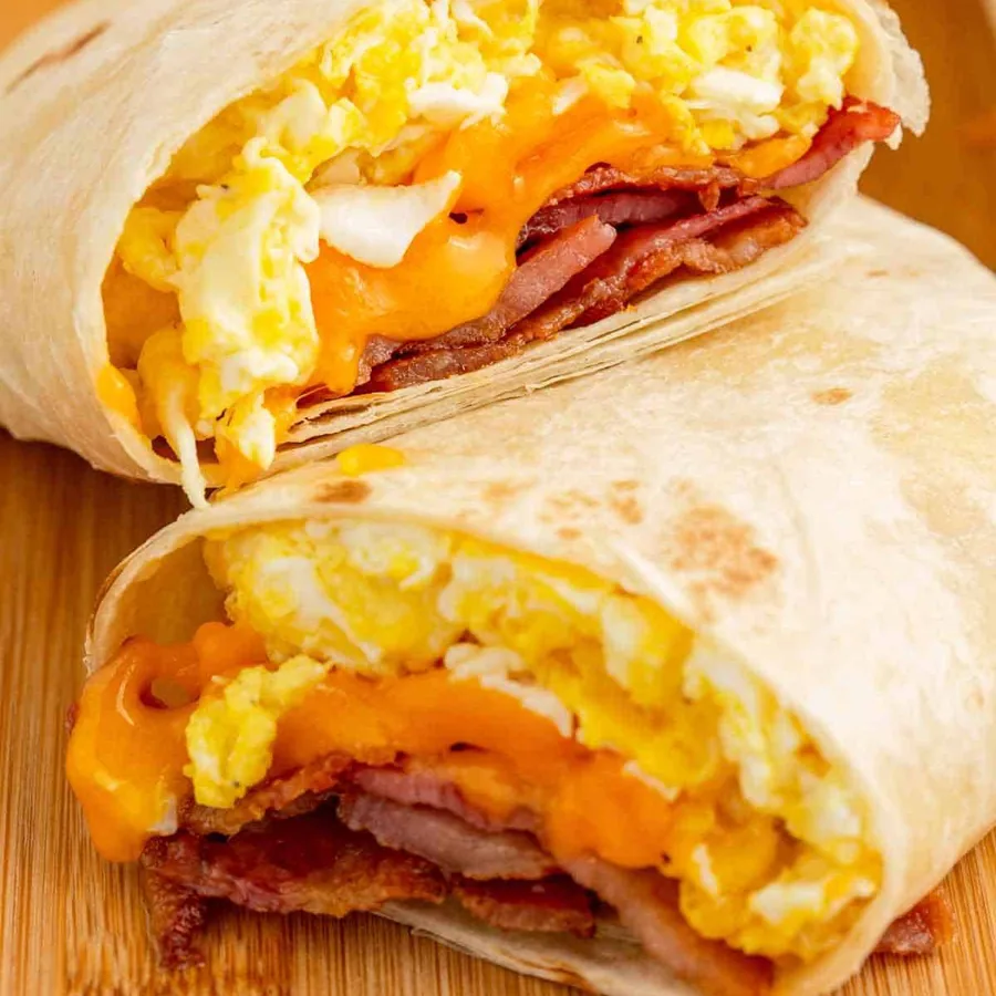 Egg Burrito with Bacon