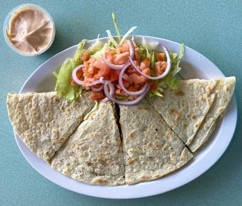 Quesadilla at Omega Burgers, Bellflower