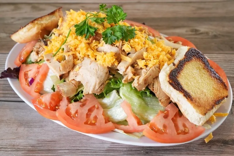 Chicken Breast Salad at Omega Burgers, Bellflower