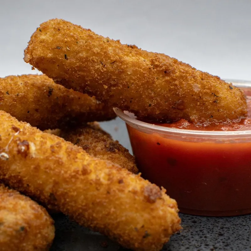 Mozzarella Sticks at Omega Burgers, Bellflower