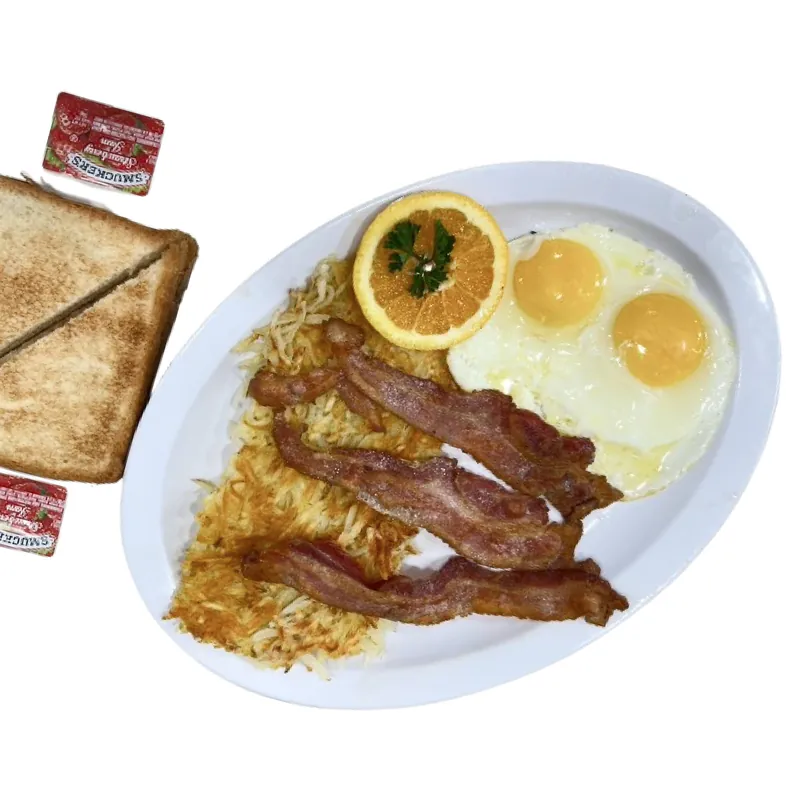 Bacon and Eggs at Omega Burgers, Bellflower