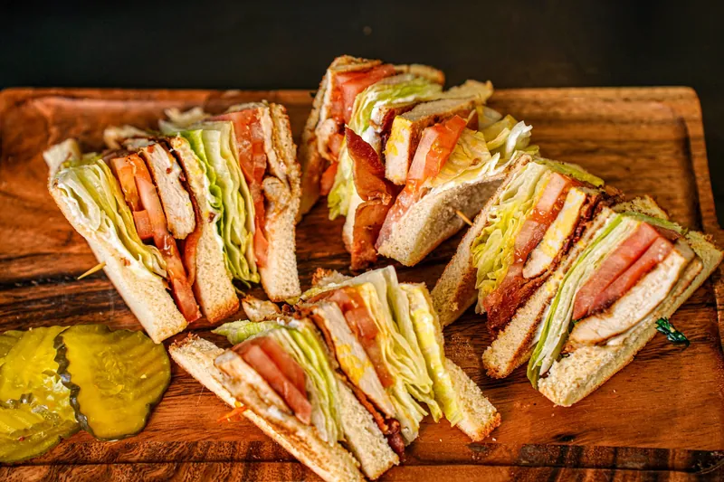 Turkey Club Sandwich at Omega Burgers, Bellflower