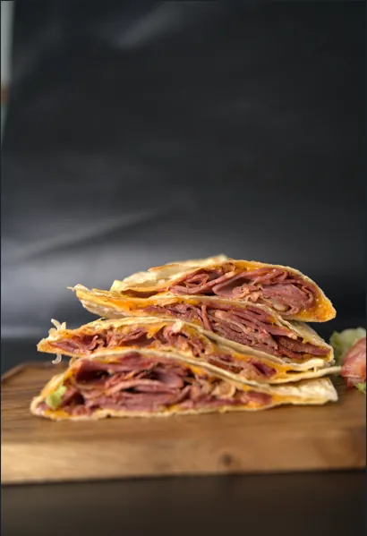 Pastrami Quesadilla at Omega Burgers, Bellflower